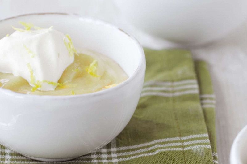 recette crème au jus de pomme et citron